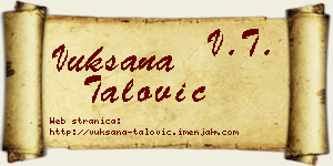 Vuksana Talović vizit kartica